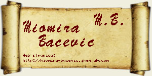 Miomira Bačević vizit kartica